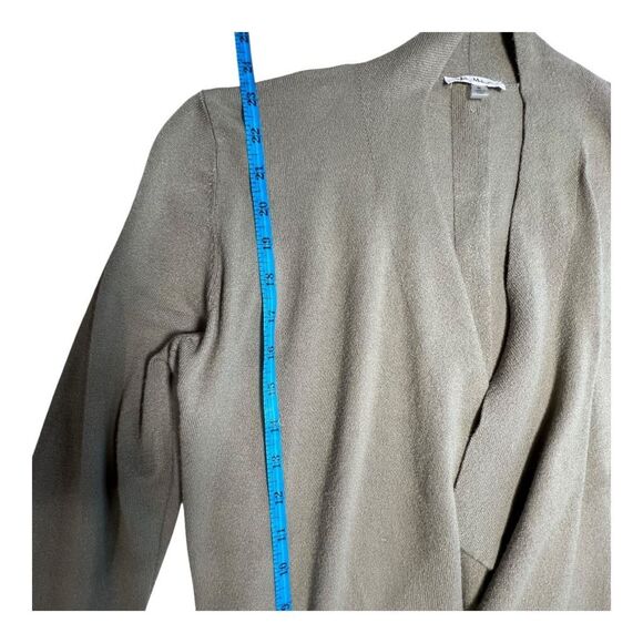 Vila Milano Women's Open Front Buttoned Back Cardigan Sweater Green Small - Picture 4 of 12